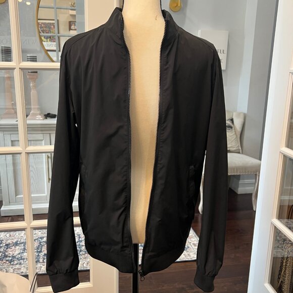ZARA Basic Black Nylon Jacket - Picture 4 of 9